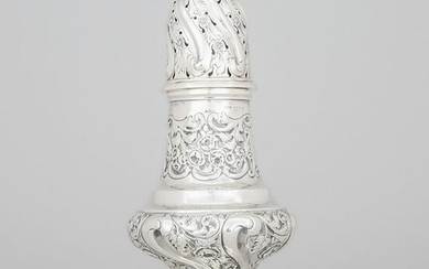 Late Victorian Silver Large Baluster Sugar Caster