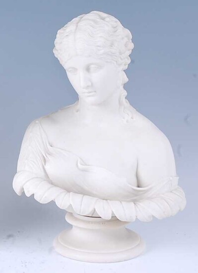 A Copeland Parian bust of Clytie the Water-nymph