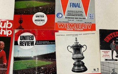 MANCHESTER UNITED F.C; a collection of mid 1960s programmes, including...