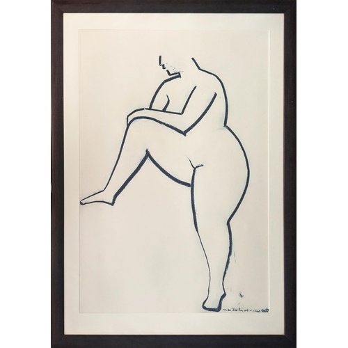 MARTIN PIPER, 'Nude Study', pastel, 83cm x 58cm, signed and ...