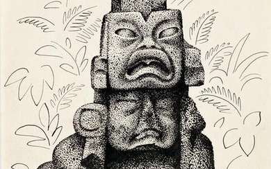 MIGUEL COVARRUBIAS (1904-1957) "Idolo Maya."