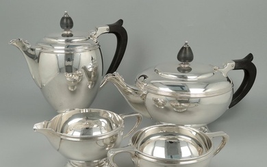 Mappin & Webb, Sheffield 1937/38 Art Deco - Coffee and tea service (4) - .925 silver