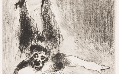 Marc Chagall (1887-1985) La Colère II. (Pl. 13 pour J. Giraudoux et al., Les Sept...