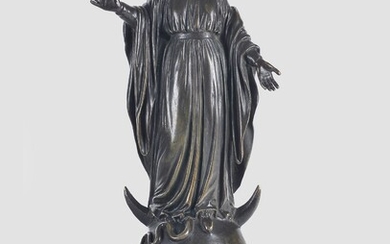 Maria Immaculata Baroque, 17e / 19e siècle Bronze coulé, gravé Hauteur 36 cm