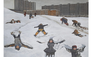 Maria Safronova; Snow, 2018; Oil on canvas on wood panel; 64x67 cm