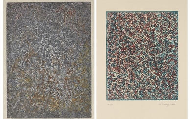 Mark Tobey, American 1890-1976- Summer Joy and Untitled (Abstract), 1972; two lithographs in colours one on Richard de Bas laid, one on Japan, each signed and numbered 78/96 and LXIX/LXX in pencil, both published by Edition de Beauclair, Frankfurt...
