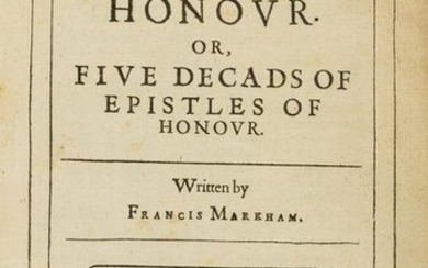 Markham (Francis) The Booke of Honour, first edition