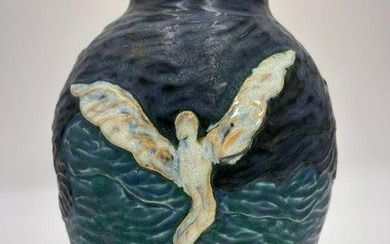 Martin Cushman Art Pottery Vase ANGELS FLEW IN ON THE WINDS