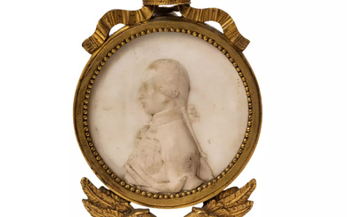 Médaillon en albâtre au profil gauche de l’empereur Joseph II d’Autriche (1765-1790)