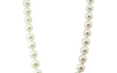Mikimoto Akoya Pearl and 18k Gold Necklace