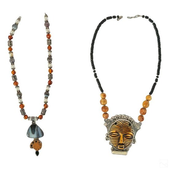 Modern Designer Sterling Silver Tribal Necklaces