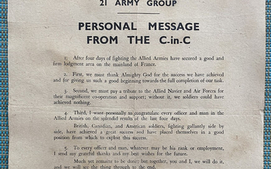 'Monty' small broadside dated 10th June 1944