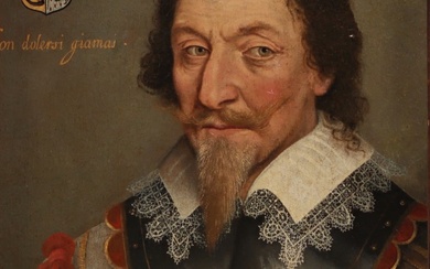 "Noble Corsican" Louis XIII period portrait, oil on canvas, Antwerp...