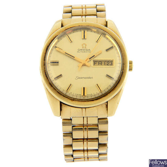 OMEGA - a gold plated Seamaster bracelet watch, 36mm.
