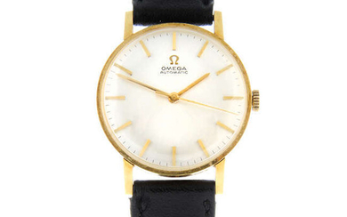 OMEGA - a yellow metal wrist watch, 32mm.