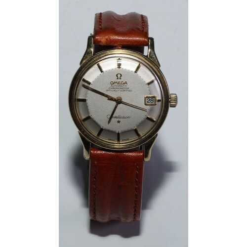 Omega - a 1960s constellation automatic pie pan wristwatch, ...