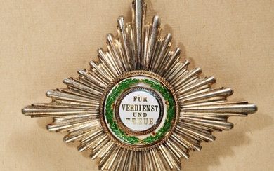 Orden & Ehrenzeichen Deutschland - Sachsen-Königreich : Ordre du Mérite. Étoile de poitrine pour la...
