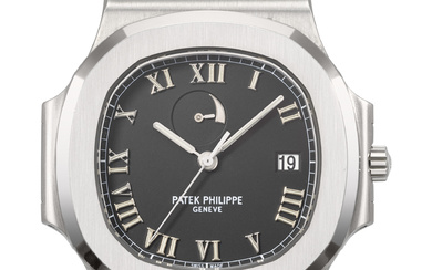 PATEK PHILIPPE. A RARE STAINLESS STEEL AUTOMATIC WRISTWATCH WITH SWEEP...