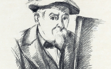 PAUL CÉZANNE Portrait de Cézanne par lui-même. Lithograph printed in black on smooth,...