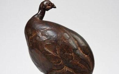 PIERRE-ROBERT CHRISTOPHE (1880-1971) " Guinea fowl " Bronze...
