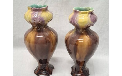 Paar Jugendstil Porzellan Vasen