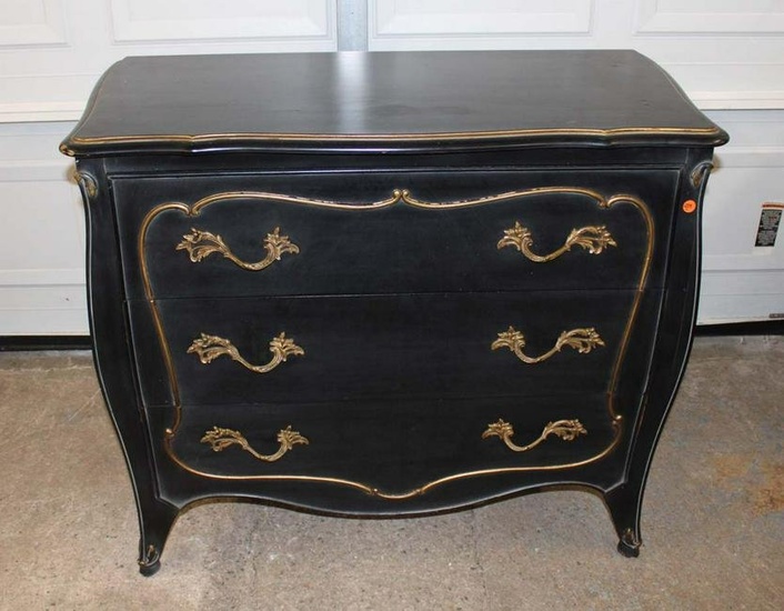 Paint decorated French style 3 drawer chest