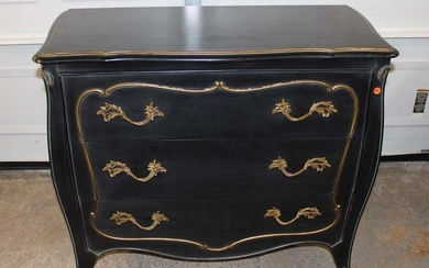 Paint decorated French style 3 drawer chest