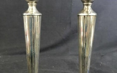 Pair STERLING WEIGHTED EMPIRE Candlesticks