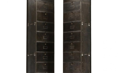 Pair of Tall Vintage Metal Storage Cabinets