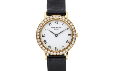 Patek Philippe Reference 4820 | A yellow gold and diamond-set wristwatch, Circa 1995