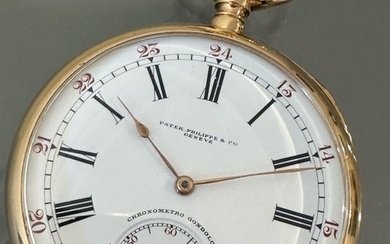 Patek Philippe - & Cie. Genève Chronometro Gondolo 18K GOLD Pocket Watch - 1901-1949