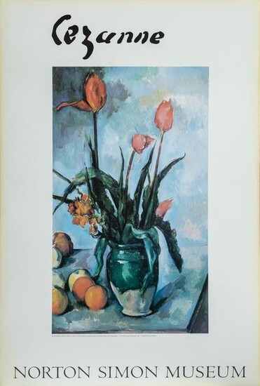 Paul Cezanne, Tulips in Vase, Poster on board