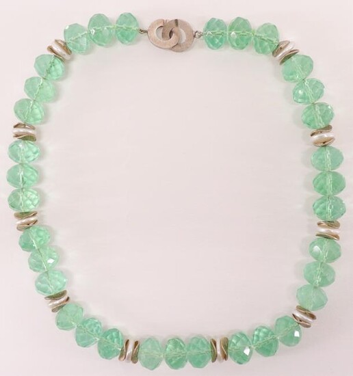 Peridot & Seed Pearl Necklace