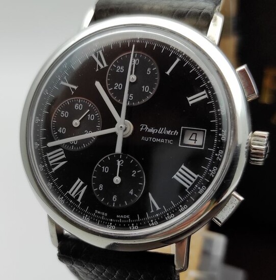 Philip Watch - Cronografo - Automatic- Valjoux 7750 - cassa Argento 925 - Ref 8041948092 - Men - 1980-1989