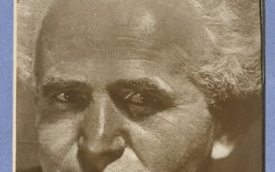 Photograph of David Ben-Gurion, with his Signature in English