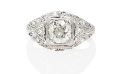 Platinum and Diamond Ring,, circa 1920