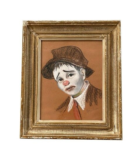 Portrait of a Clown Boy by Ann Strube