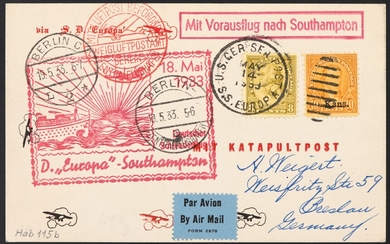 Poststück - D.Reich Partie Schleuderflugpost/Katapultpost