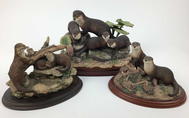 Quantity of Boder fine arts figures, mostly Otters