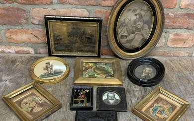 Quantity of assorted antique etchings and prints to include ...