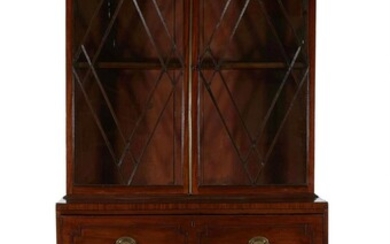 Regency mahogany secretary bookcase