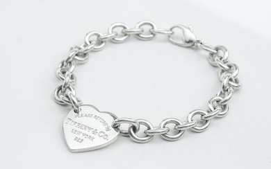 Return to Tiffany Heart Tag Bracelet@ Silver - Bracelet
