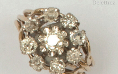 Ring " Fleur " in white gold, set...