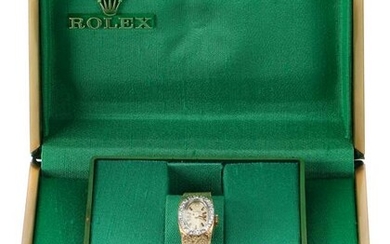 Rolex Ladies 14K Diamond Bracelet Wrist Watch