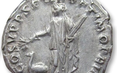 Roman Empire - AR Denarius, Trajan / Trajanus - Struck to commemorate the annexation of Arabia Petrea - Rome mint 110 A.D. - Arabia with camel standing left - Silver