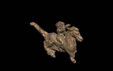 Roman Horse and Rider Statuette