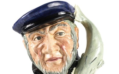 Royal Doulton Captain Ahab D6500 Large 7in. Toby Jug, Moby Dick 1959-1984