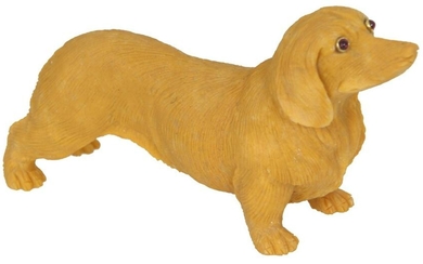 Russian Carved Chalcedony Dachshund
