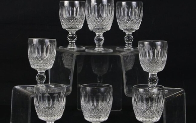SET OF EIGHT WATERFORD WINE GOBLETS