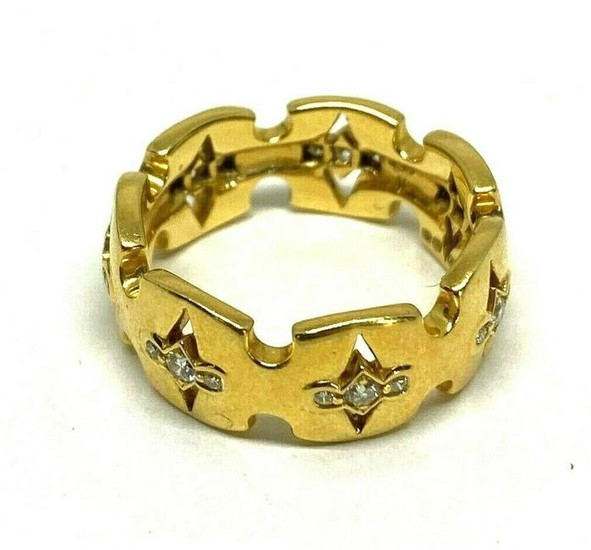 SW 18K Yellow Gold Diamond Band Ring